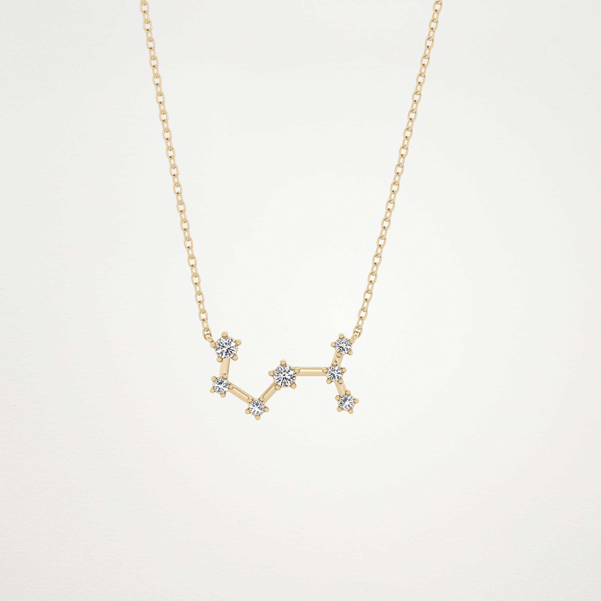 0.85 CT Moissanite Random Necklace in 14K or 18K Solid Gold – DEF Color, VVS Clarity