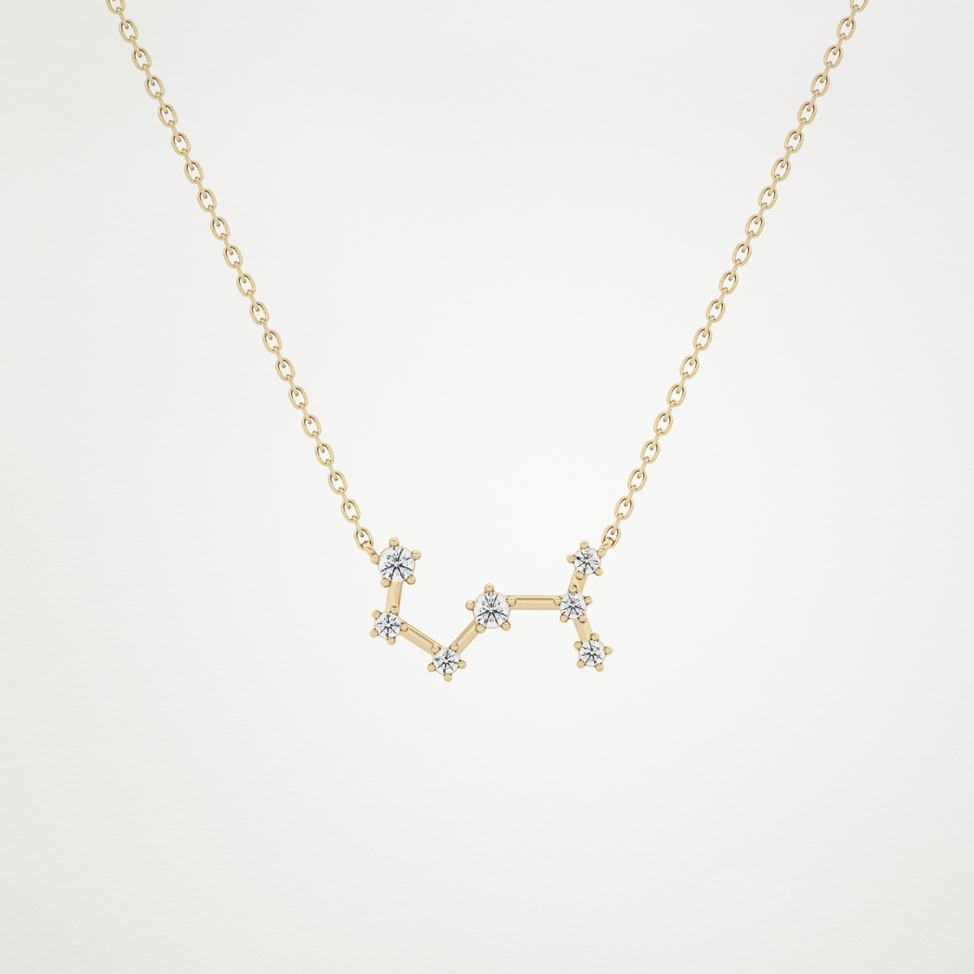 0.85 CT Moissanite Random Necklace in 14K or 18K Solid Gold – DEF Color, VVS Clarity