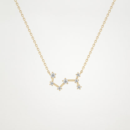 0.85 CT Moissanite Random Necklace in 14K or 18K Solid Gold – DEF Color, VVS Clarity