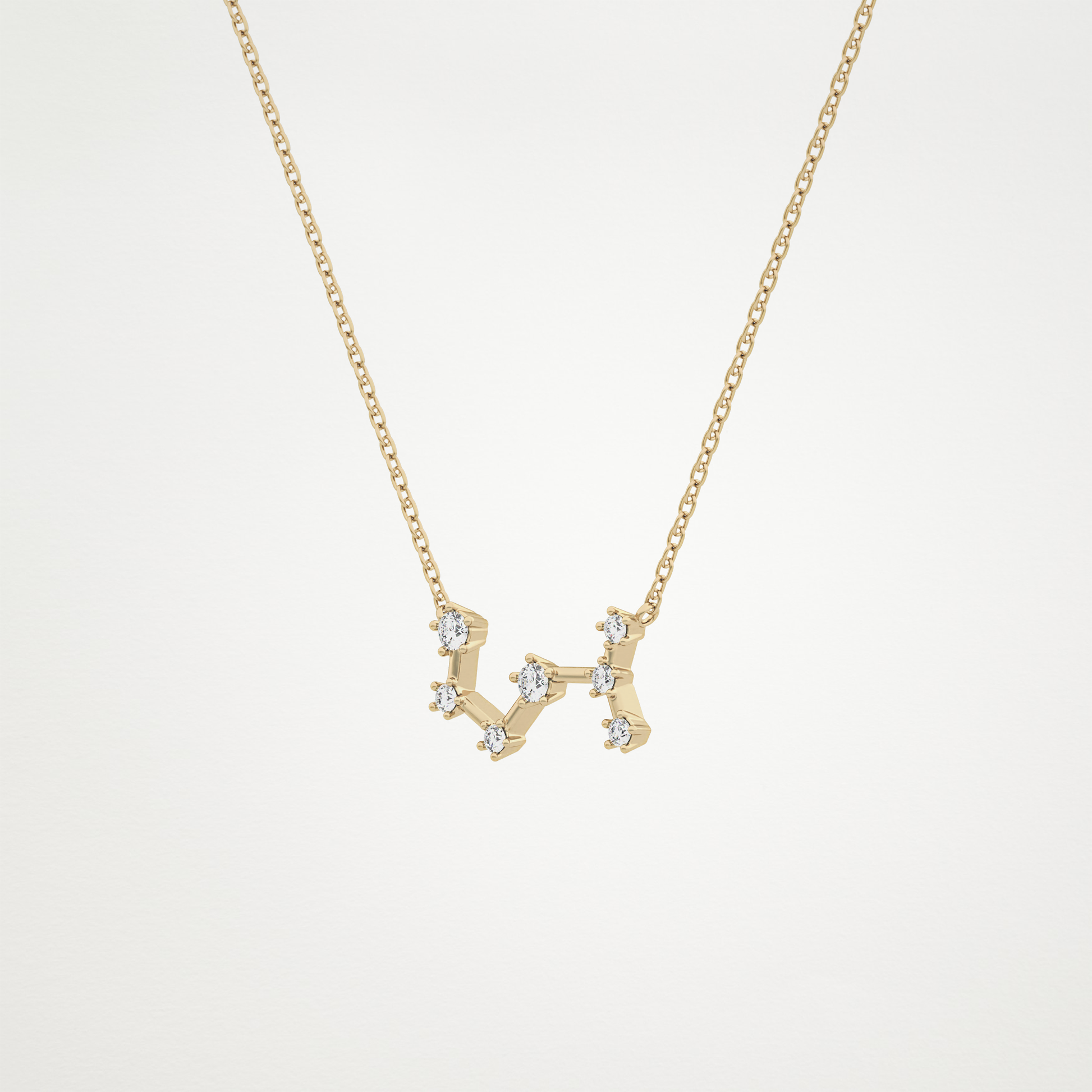 0.85 CT Moissanite Random Necklace in 14K or 18K Solid Gold – DEF Color, VVS Clarity