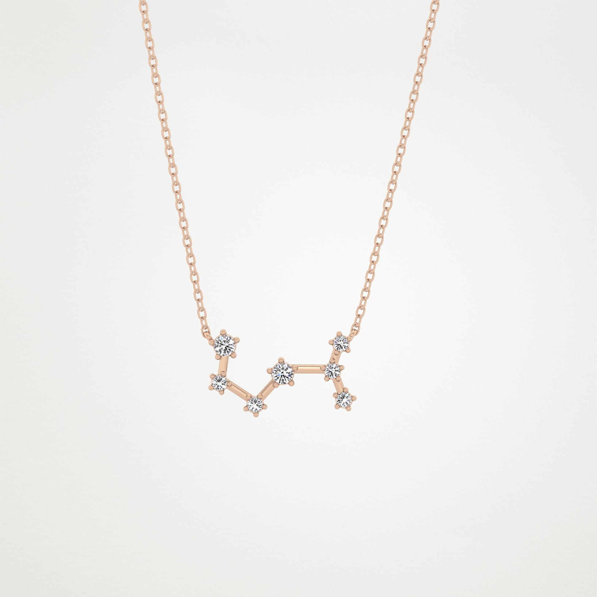 0.85 CT Moissanite Random Necklace in 14K or 18K Solid Gold – DEF Color, VVS Clarity