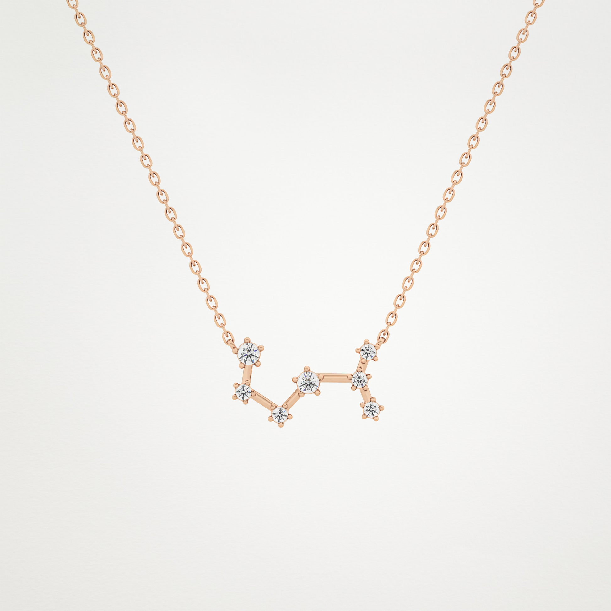 0.85 CT Moissanite Random Necklace in 14K or 18K Solid Gold – DEF Color, VVS Clarity