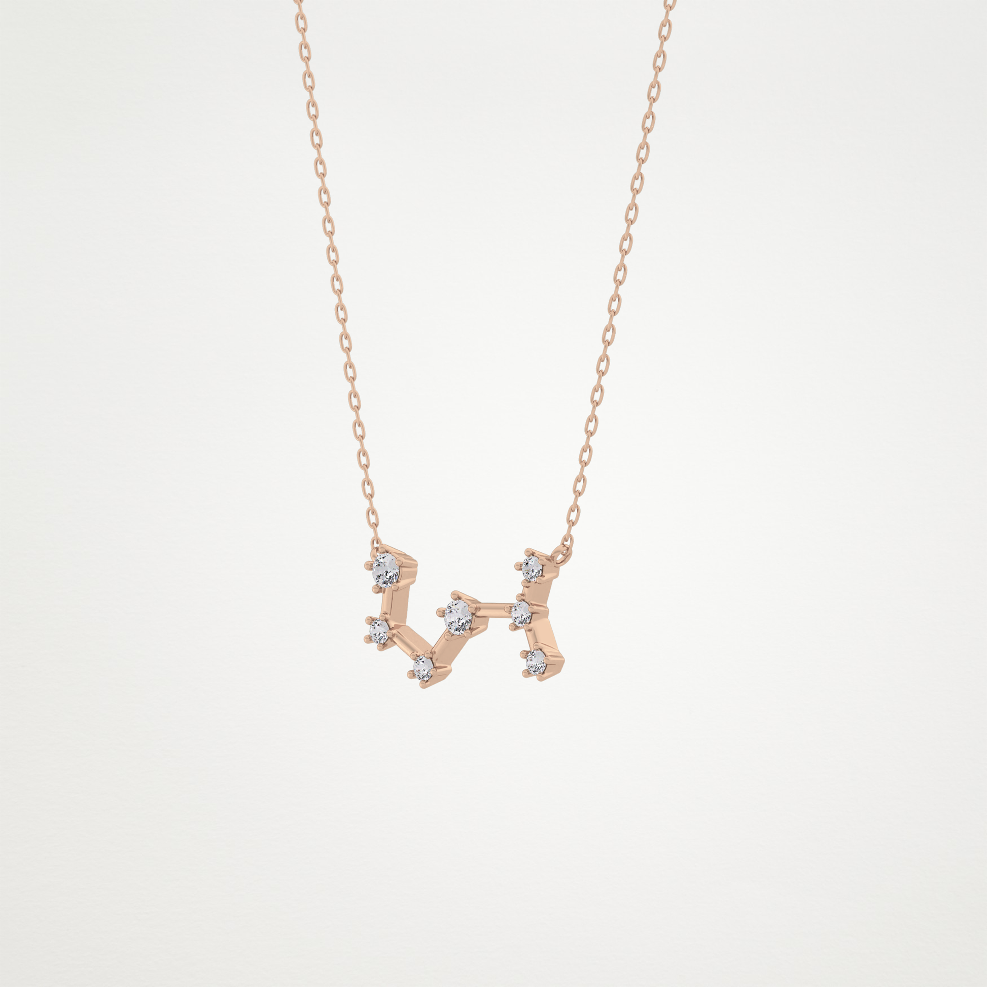 0.85 CT Moissanite Random Necklace in 14K or 18K Solid Gold – DEF Color, VVS Clarity