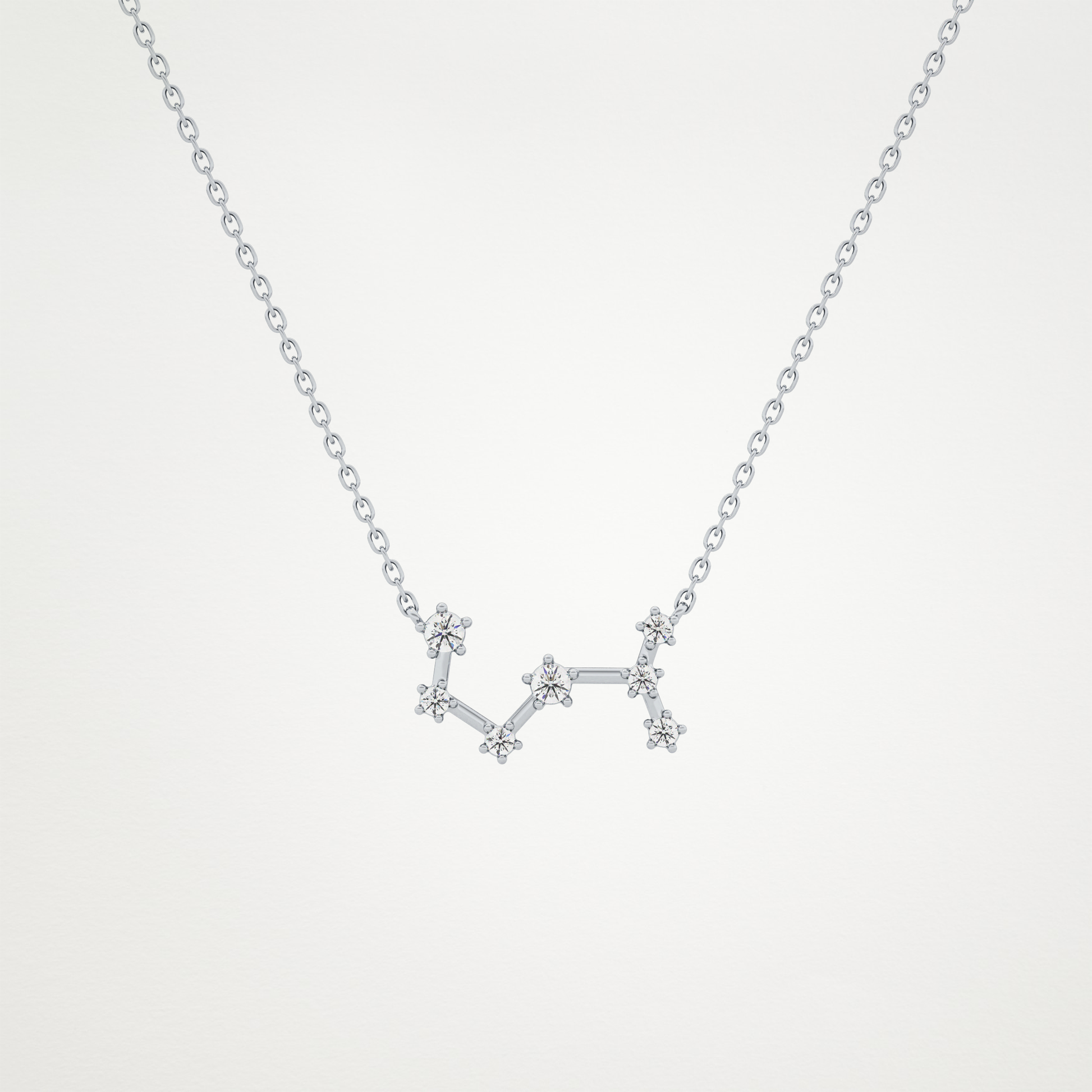0.85 CT Moissanite Random Necklace in 14K or 18K Solid Gold – DEF Color, VVS Clarity