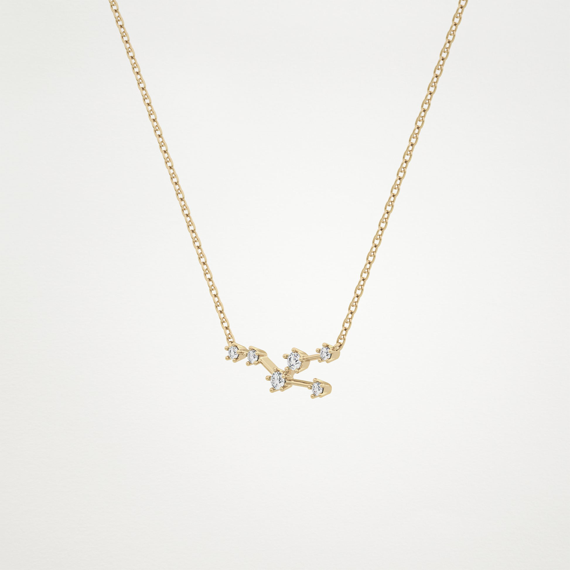 0.62 CT Moissanite Random Necklace in 14K or 18K Solid Gold – DEF Color, VVS Clarity