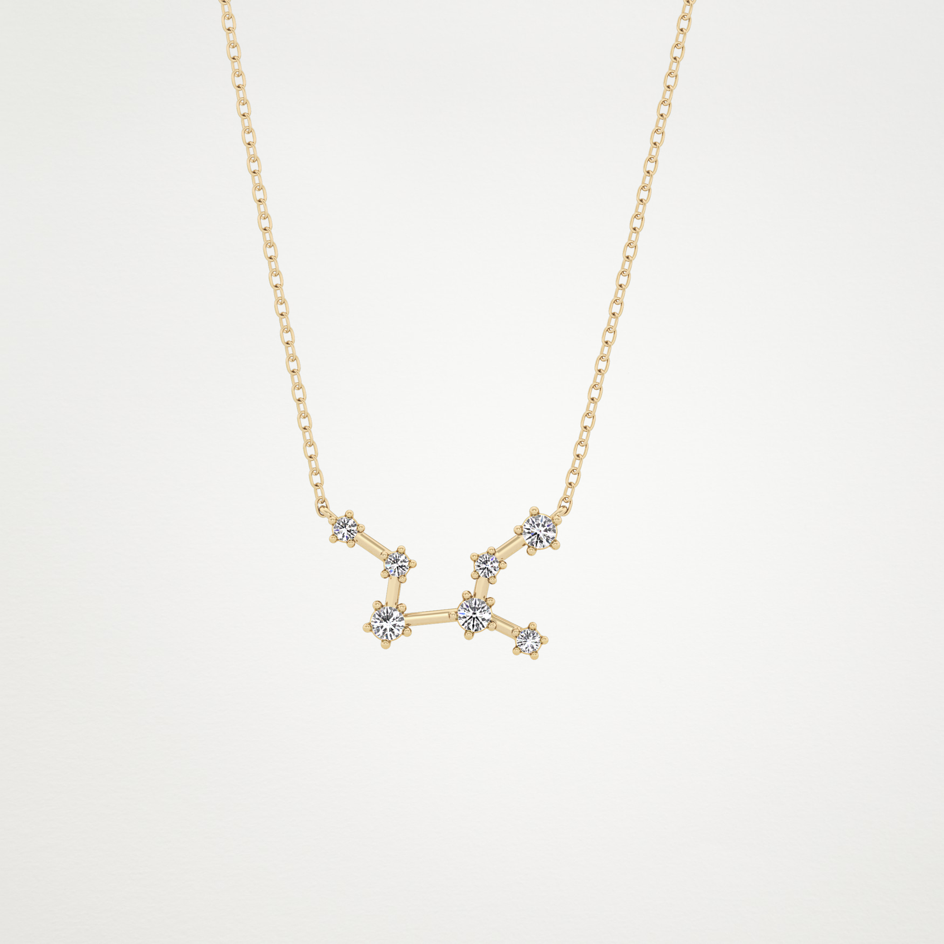 0.103 CT Moissanite Random Necklace in 14K or 18K Solid Gold – DEF Color, VVS Clarity