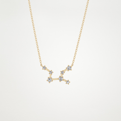 0.103 CT Moissanite Random Necklace in 14K or 18K Solid Gold – DEF Color, VVS Clarity