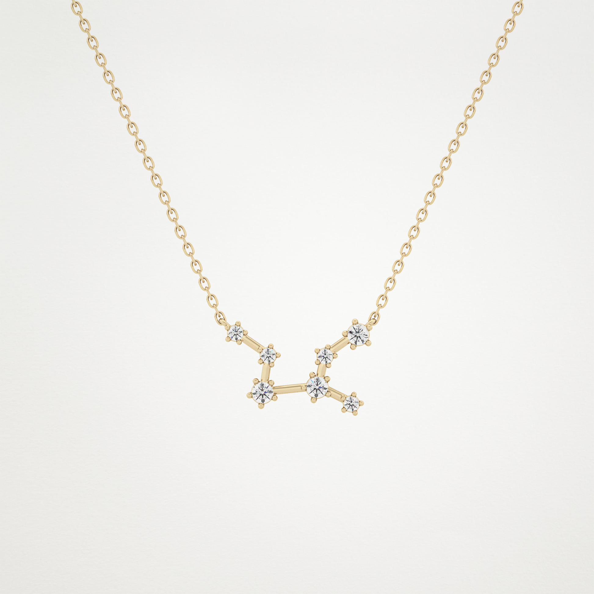 0.103 CT Moissanite Random Necklace in 14K or 18K Solid Gold – DEF Color, VVS Clarity