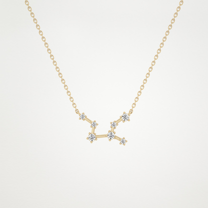 0.103 CT Moissanite Random Necklace in 14K or 18K Solid Gold – DEF Color, VVS Clarity