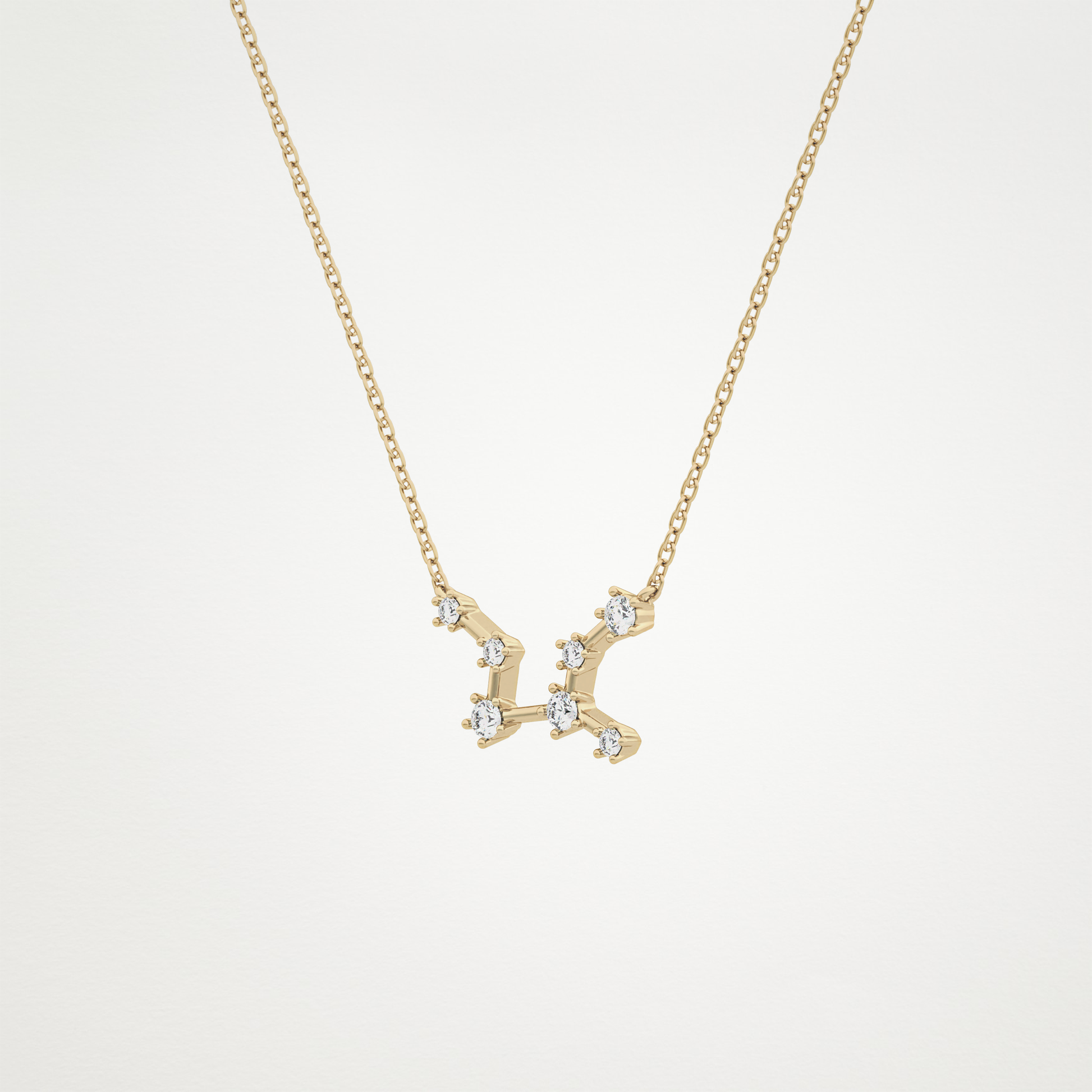 0.103 CT Moissanite Random Necklace in 14K or 18K Solid Gold – DEF Color, VVS Clarity
