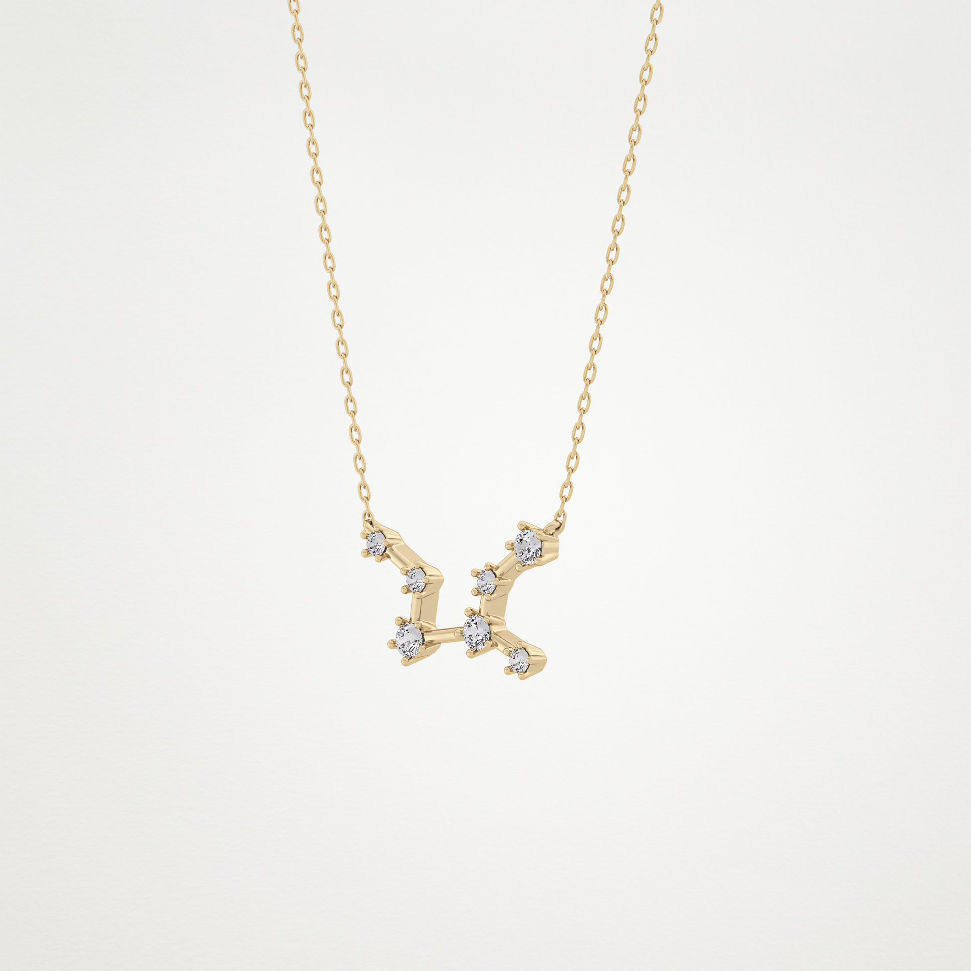 0.103 CT Moissanite Random Necklace in 14K or 18K Solid Gold – DEF Color, VVS Clarity