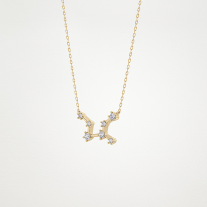 0.103 CT Moissanite Random Necklace in 14K or 18K Solid Gold – DEF Color, VVS Clarity