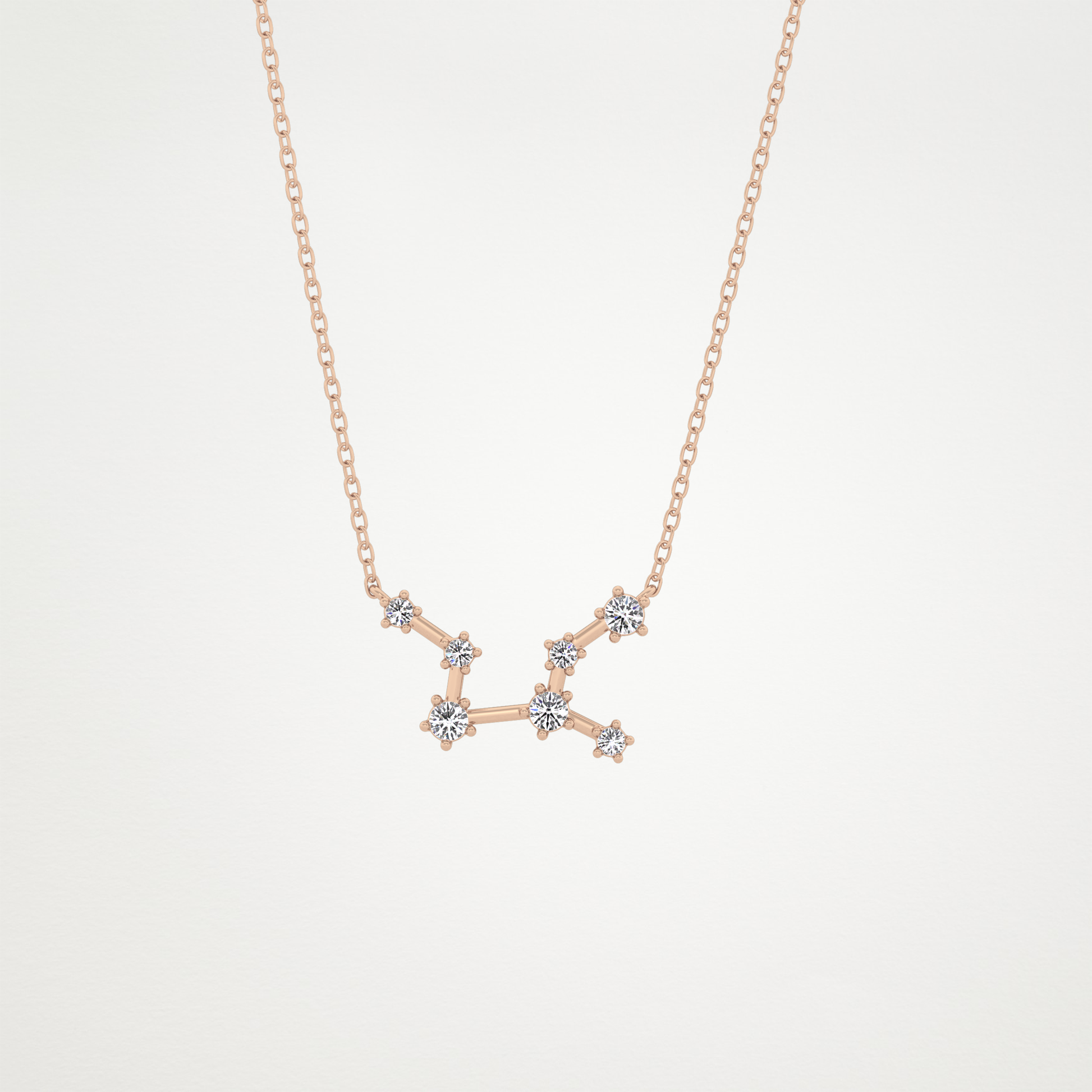 0.103 CT Moissanite Random Necklace in 14K or 18K Solid Gold – DEF Color, VVS Clarity