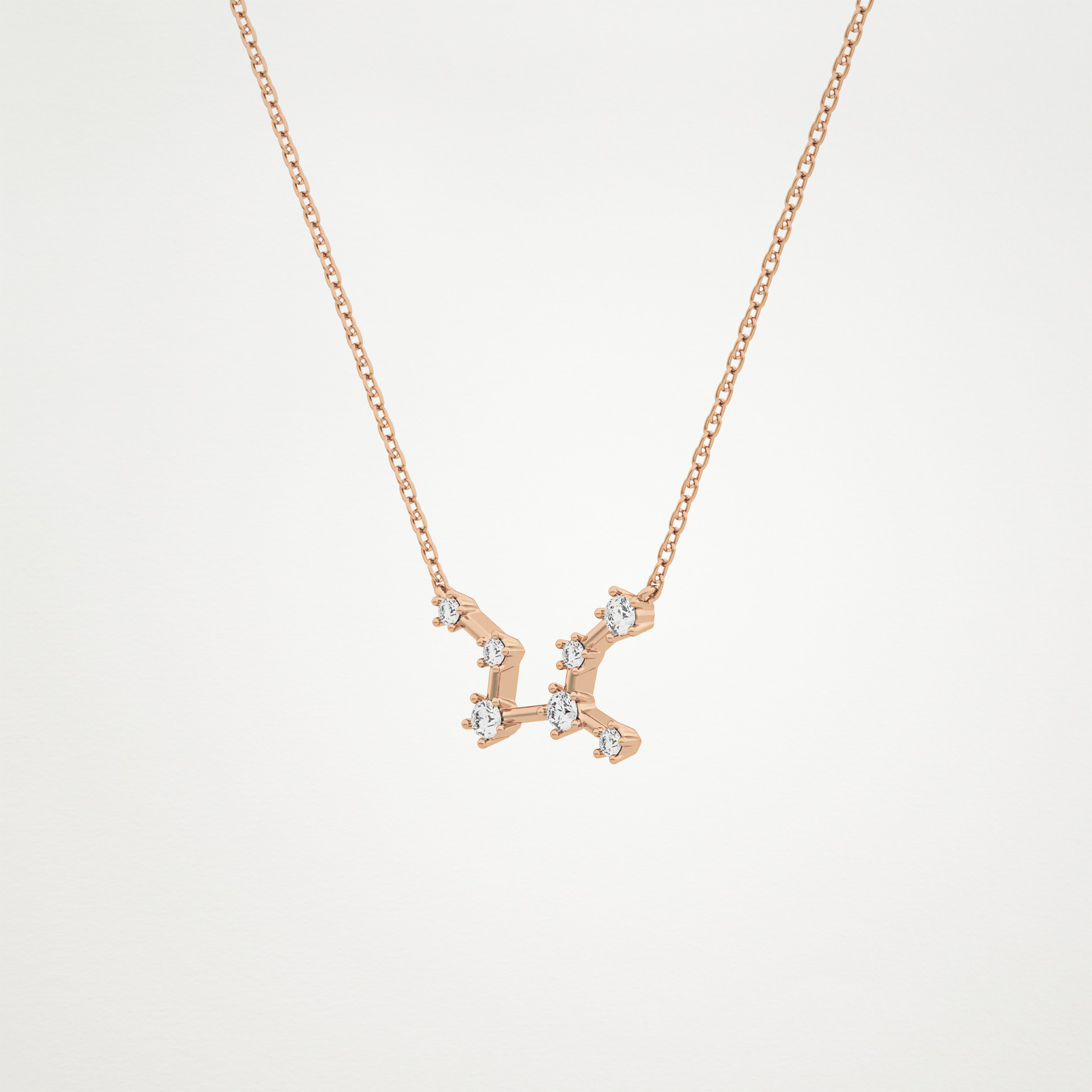 0.103 CT Moissanite Random Necklace in 14K or 18K Solid Gold – DEF Color, VVS Clarity