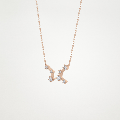 0.103 CT Moissanite Random Necklace in 14K or 18K Solid Gold – DEF Color, VVS Clarity