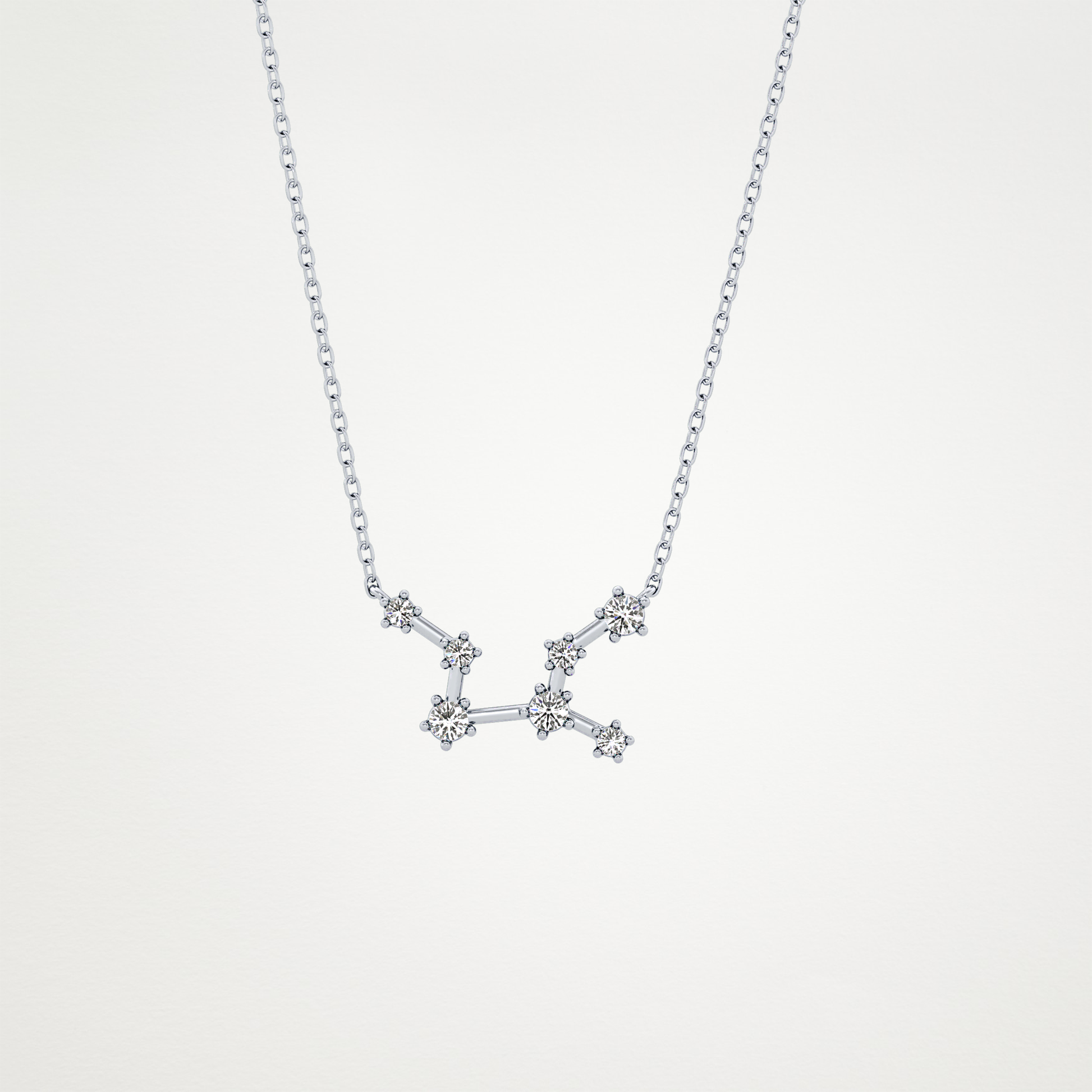 0.103 CT Moissanite Random Necklace in 14K or 18K Solid Gold – DEF Color, VVS Clarity