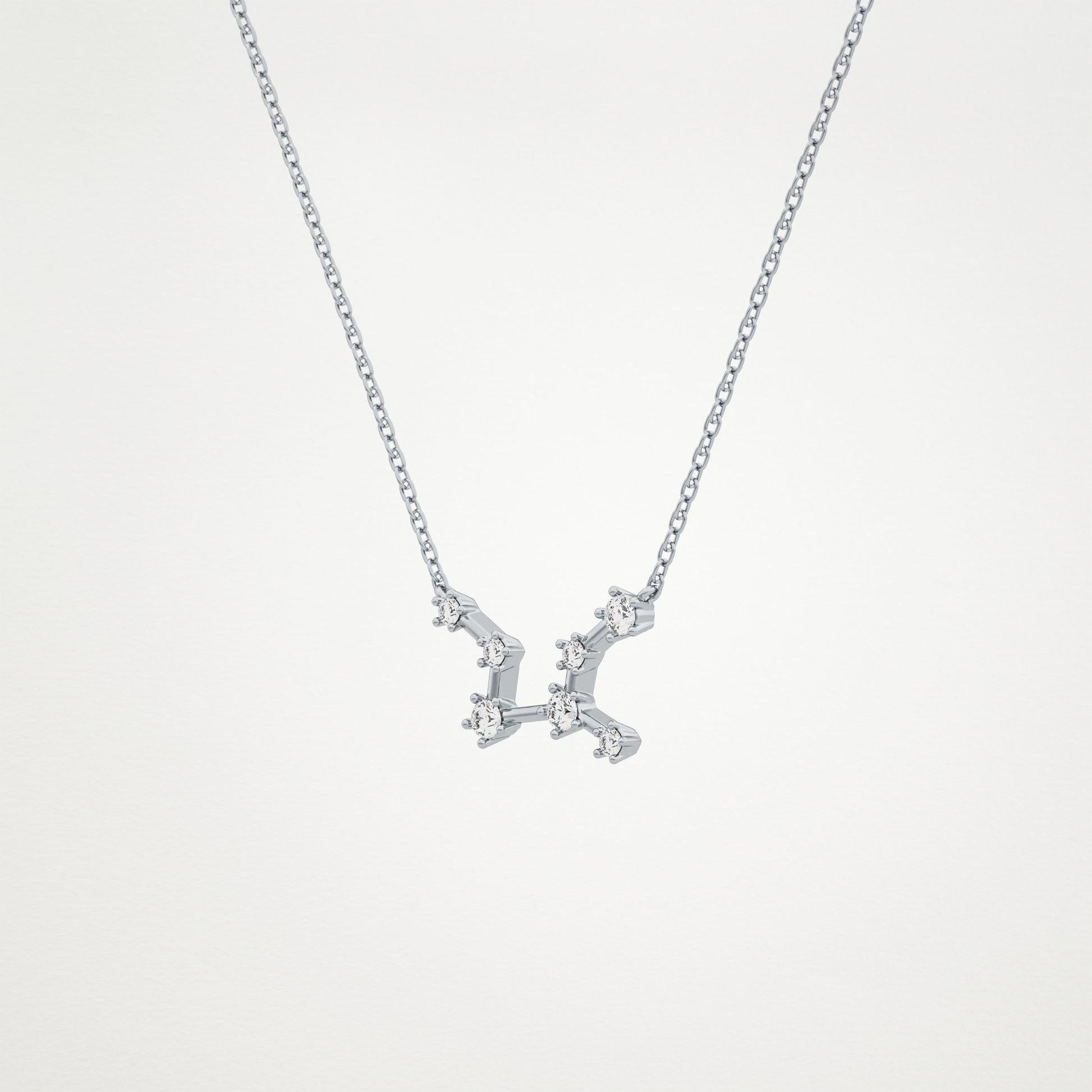 0.103 CT Moissanite Random Necklace in 14K or 18K Solid Gold – DEF Color, VVS Clarity