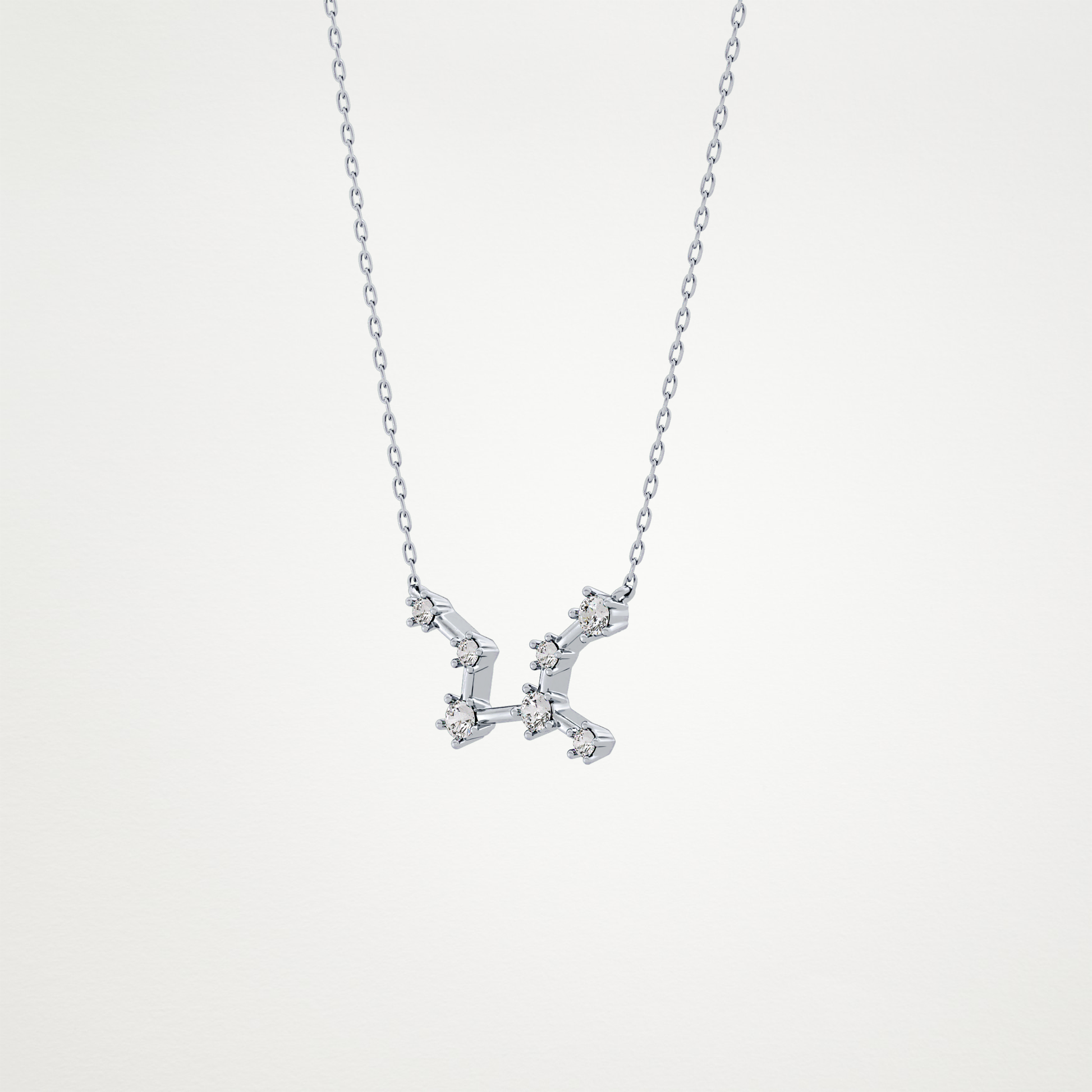0.103 CT Moissanite Random Necklace in 14K or 18K Solid Gold – DEF Color, VVS Clarity