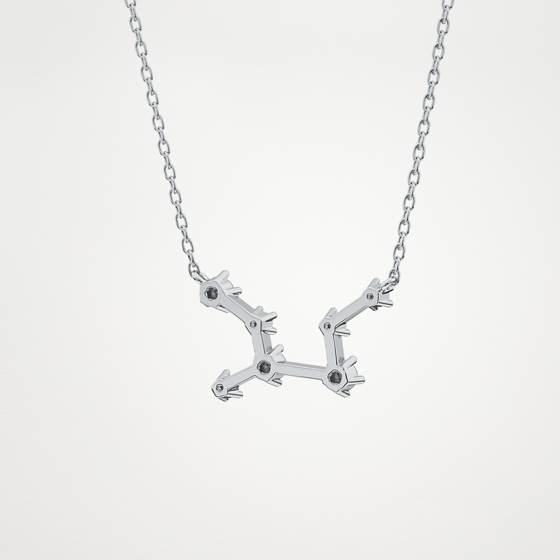 0.103 CT Moissanite Random Necklace in 14K or 18K Solid Gold – DEF Color, VVS Clarity