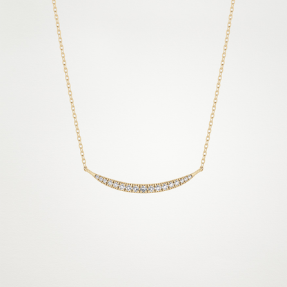 0.91 CT Moissanite Smile Necklace in 14K or 18K Solid Gold – DEF Color, VVS Clarity