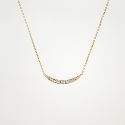 0.91 CT Moissanite Smile Necklace in 14K or 18K Solid Gold – DEF Color, VVS Clarity