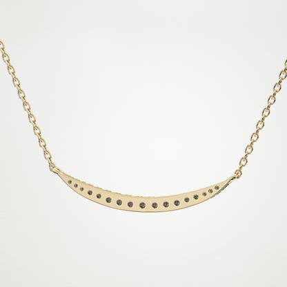 0.91 CT Moissanite Smile Necklace in 14K or 18K Solid Gold – DEF Color, VVS Clarity
