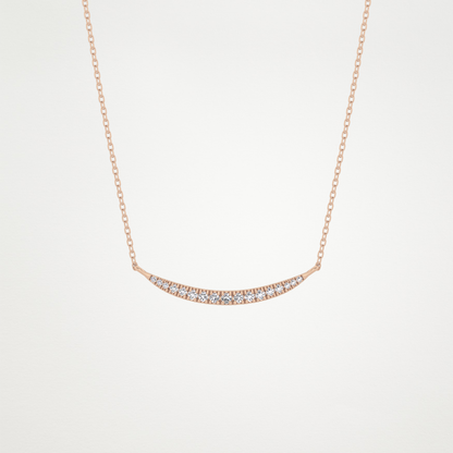 0.91 CT Moissanite Smile Necklace in 14K or 18K Solid Gold – DEF Color, VVS Clarity