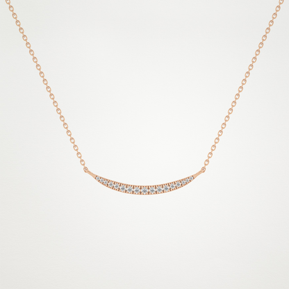 0.91 CT Moissanite Smile Necklace in 14K or 18K Solid Gold – DEF Color, VVS Clarity