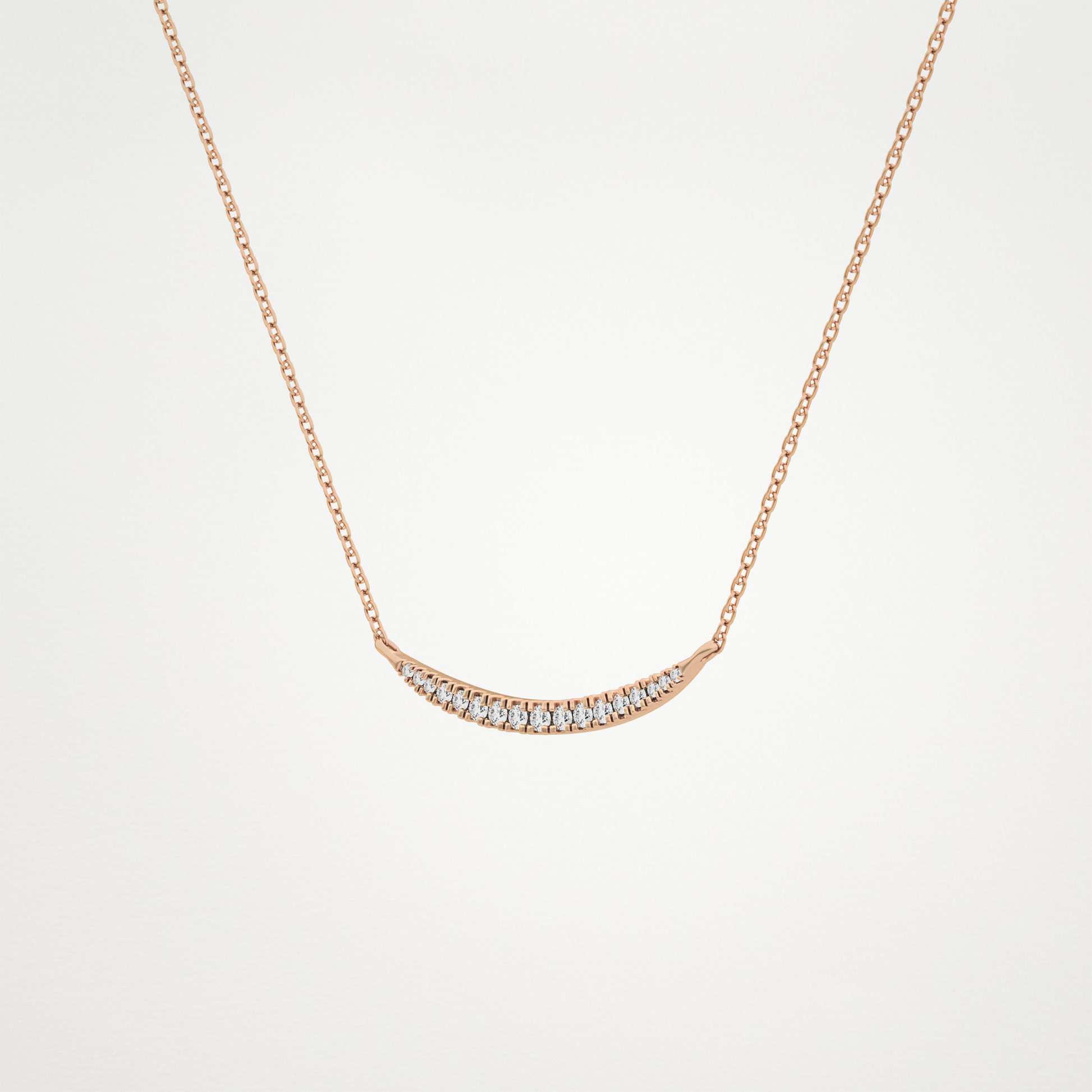 0.91 CT Moissanite Smile Necklace in 14K or 18K Solid Gold – DEF Color, VVS Clarity
