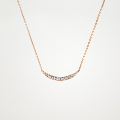 0.91 CT Moissanite Smile Necklace in 14K or 18K Solid Gold – DEF Color, VVS Clarity