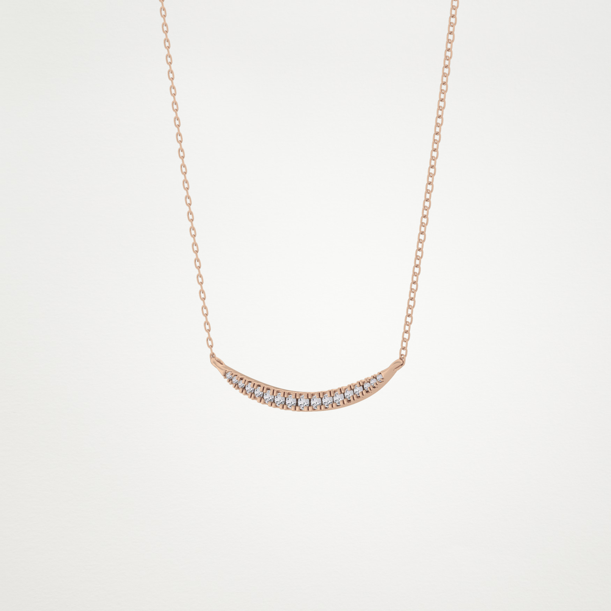 0.91 CT Moissanite Smile Necklace in 14K or 18K Solid Gold – DEF Color, VVS Clarity