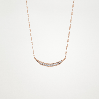 0.91 CT Moissanite Smile Necklace in 14K or 18K Solid Gold – DEF Color, VVS Clarity