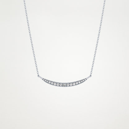 0.91 CT Moissanite Smile Necklace in 14K or 18K Solid Gold – DEF Color, VVS Clarity