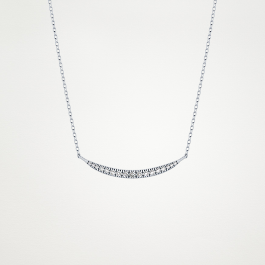 0.91 CT Moissanite Smile Necklace in 14K or 18K Solid Gold – DEF Color, VVS Clarity