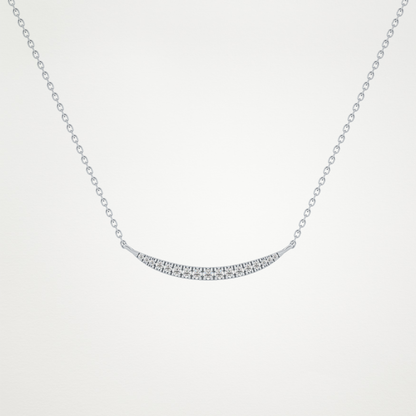 0.91 CT Moissanite Smile Necklace in 14K or 18K Solid Gold – DEF Color, VVS Clarity