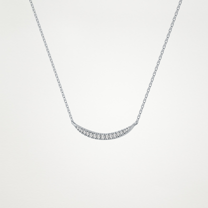 0.91 CT Moissanite Smile Necklace in 14K or 18K Solid Gold – DEF Color, VVS Clarity