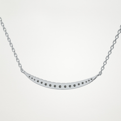 0.91 CT Moissanite Smile Necklace in 14K or 18K Solid Gold – DEF Color, VVS Clarity