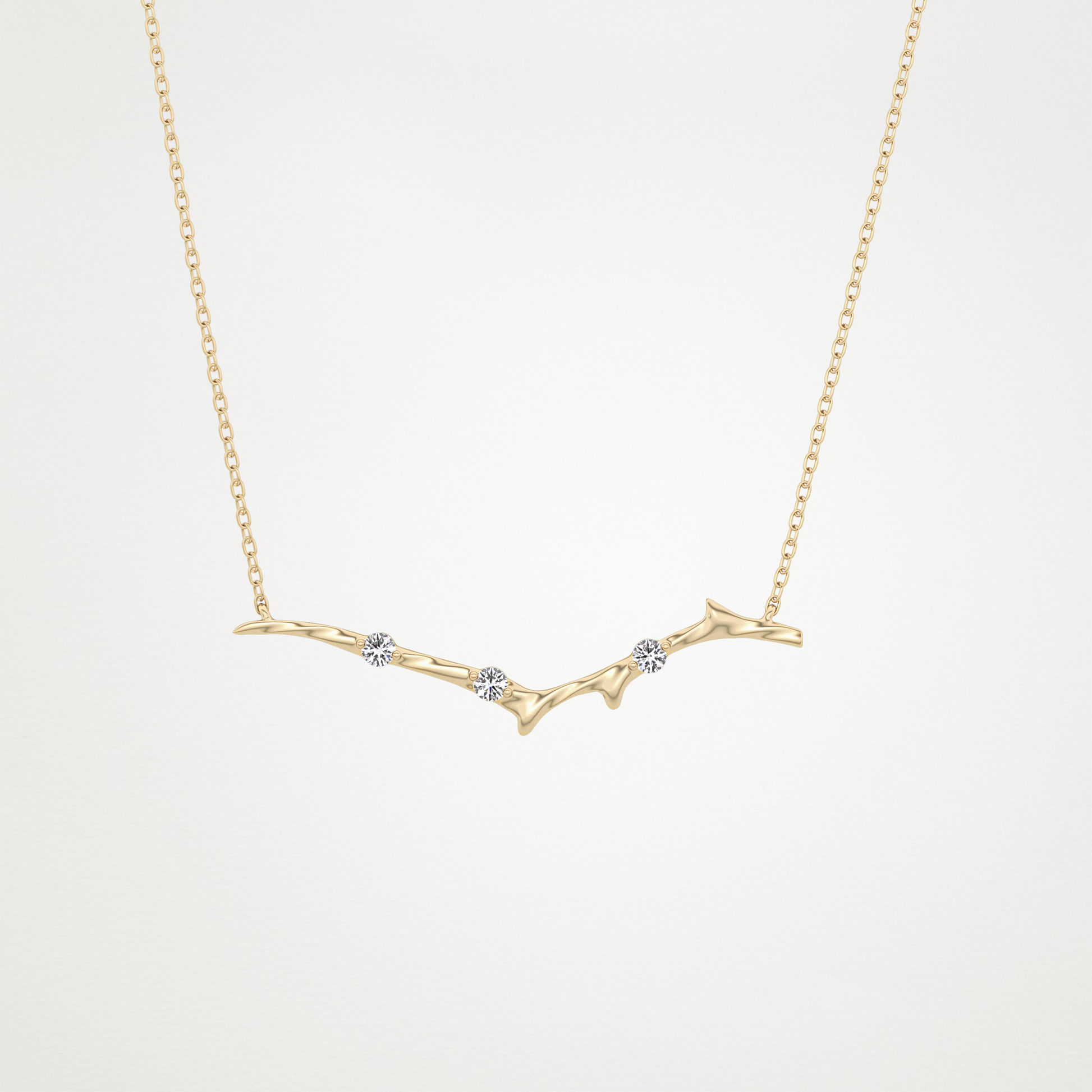 0.7 CT Moissanite Random Necklace in 14K or 18K Solid Gold – DEF Color, VVS Clarity