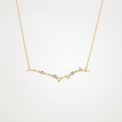 0.7 CT Moissanite Random Necklace in 14K or 18K Solid Gold – DEF Color, VVS Clarity