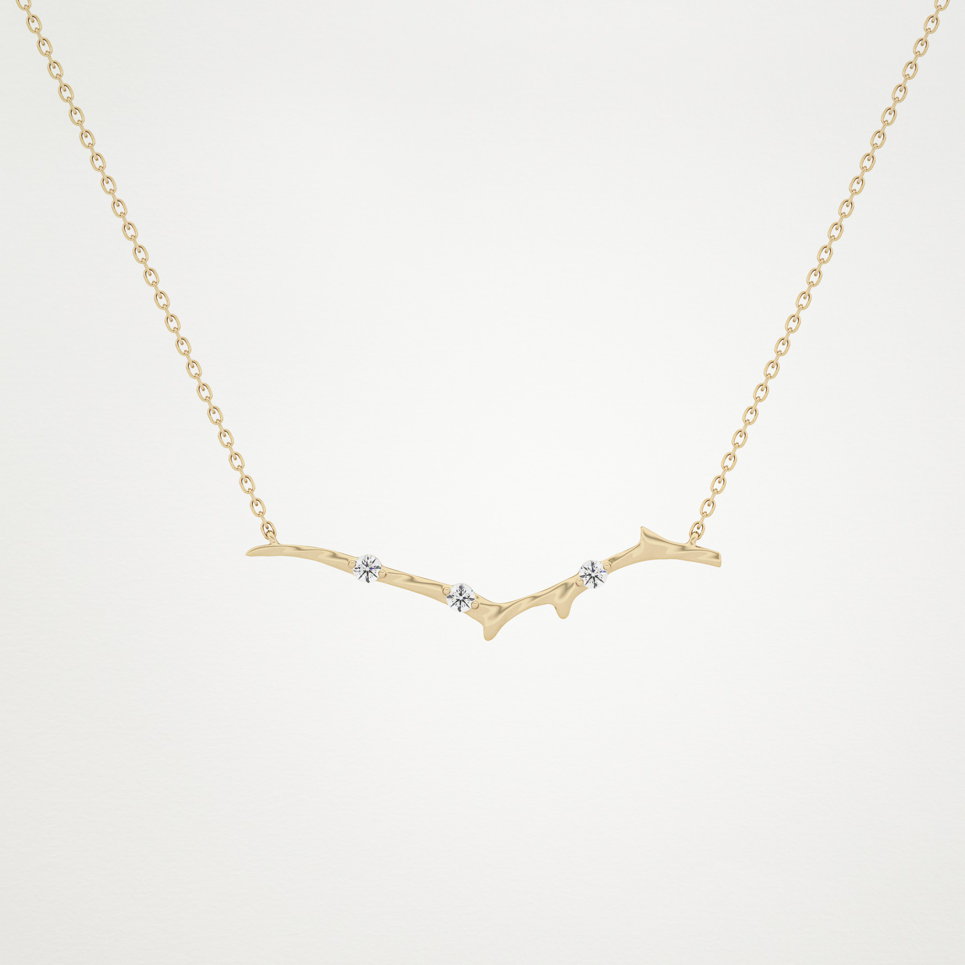 0.7 CT Moissanite Random Necklace in 14K or 18K Solid Gold – DEF Color, VVS Clarity