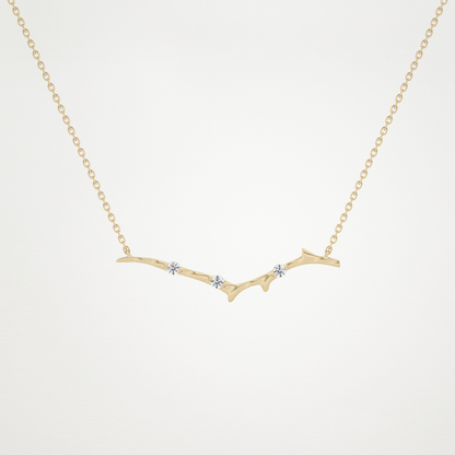 0.7 CT Moissanite Random Necklace in 14K or 18K Solid Gold – DEF Color, VVS Clarity