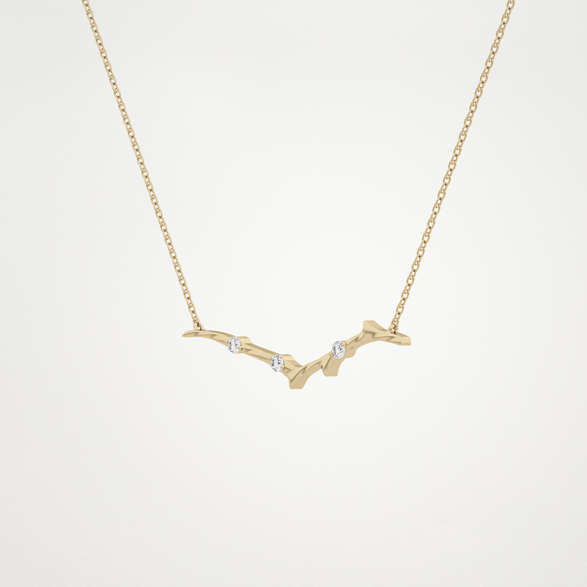 0.7 CT Moissanite Random Necklace in 14K or 18K Solid Gold – DEF Color, VVS Clarity