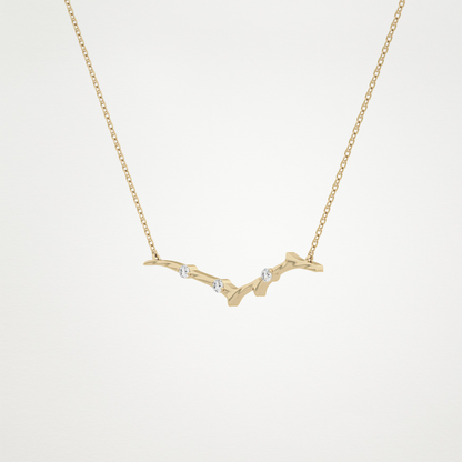 0.7 CT Moissanite Random Necklace in 14K or 18K Solid Gold – DEF Color, VVS Clarity