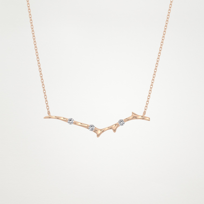 0.7 CT Moissanite Random Necklace in 14K or 18K Solid Gold – DEF Color, VVS Clarity