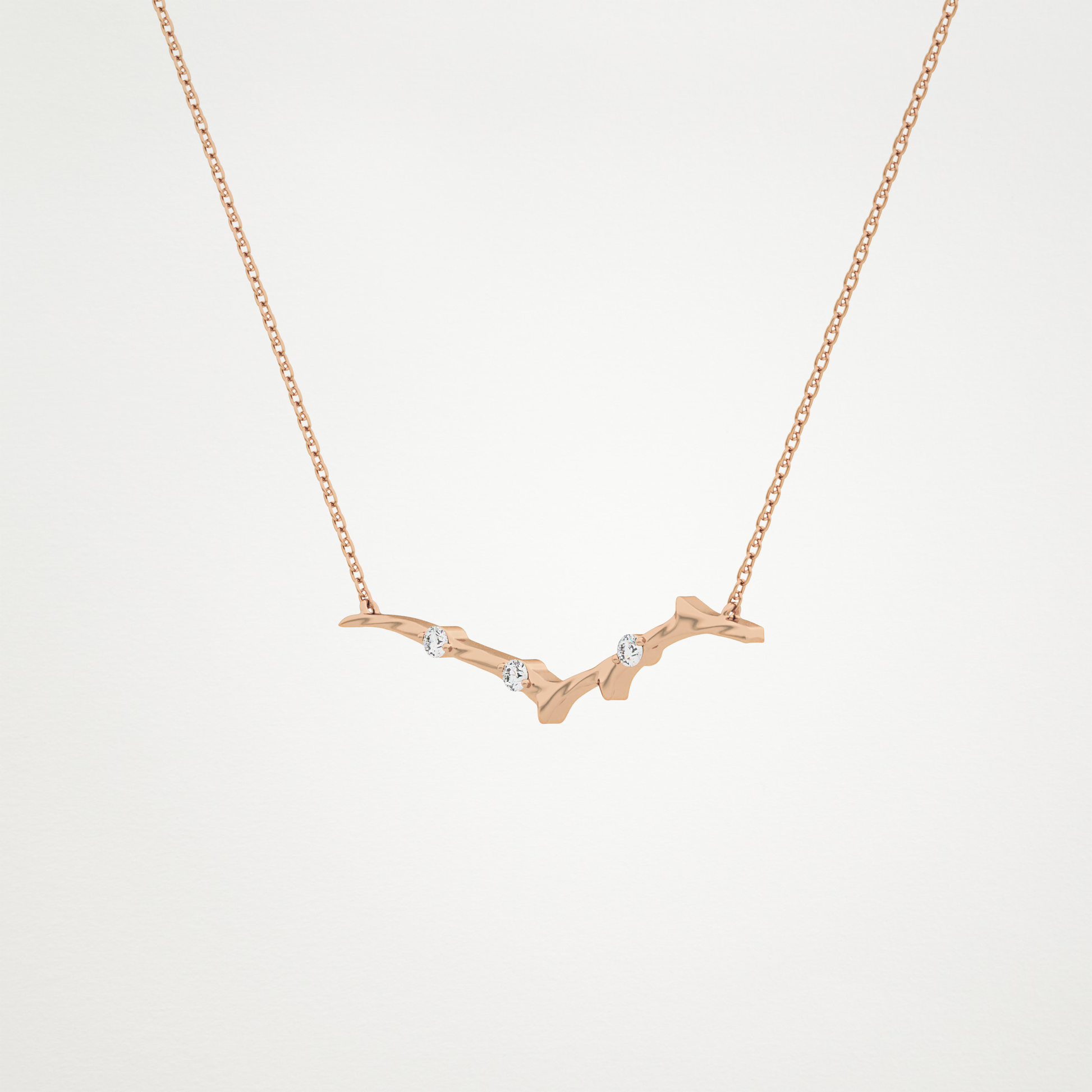 0.7 CT Moissanite Random Necklace in 14K or 18K Solid Gold – DEF Color, VVS Clarity
