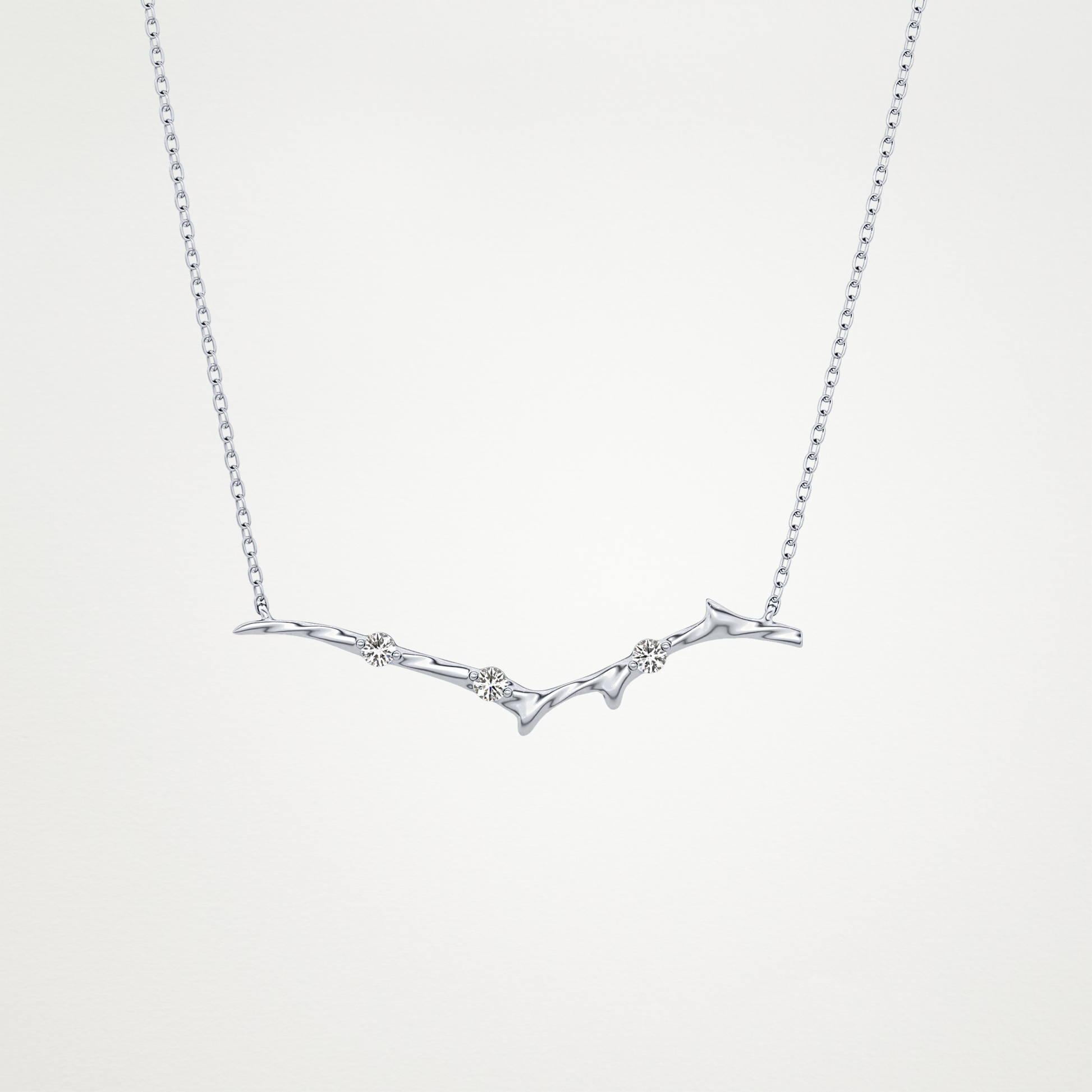 0.7 CT Moissanite Random Necklace in 14K or 18K Solid Gold – DEF Color, VVS Clarity