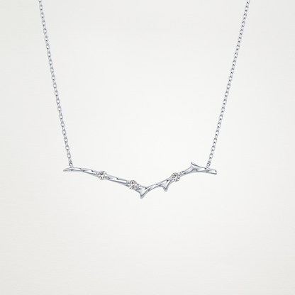 0.7 CT Moissanite Random Necklace in 14K or 18K Solid Gold – DEF Color, VVS Clarity