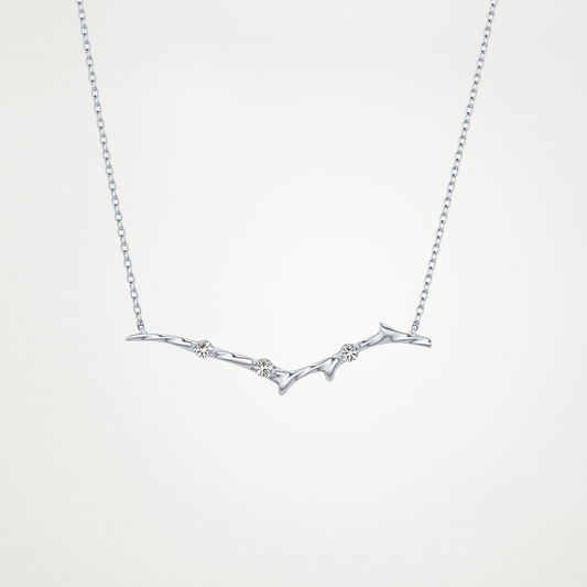 0.7 CT Moissanite Random Necklace in 14K or 18K Solid Gold – DEF Color, VVS Clarity