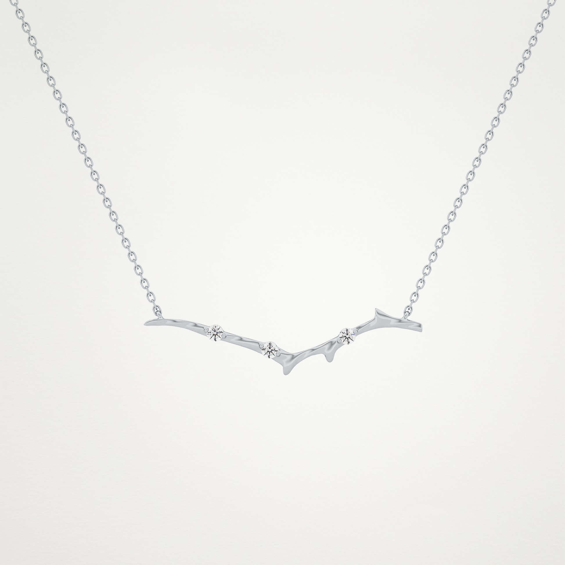 0.7 CT Moissanite Random Necklace in 14K or 18K Solid Gold – DEF Color, VVS Clarity