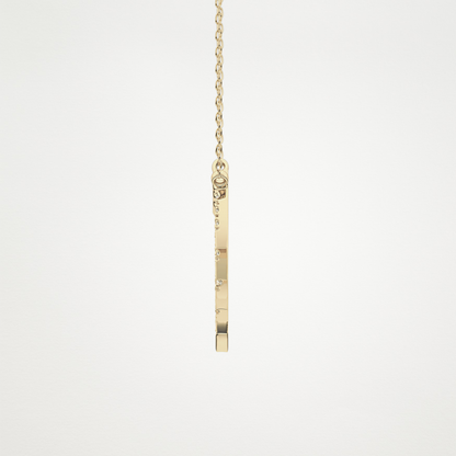 0.426 CT Moissanite Random Necklace in 14K or 18K Solid Gold – DEF Color, VVS Clarity